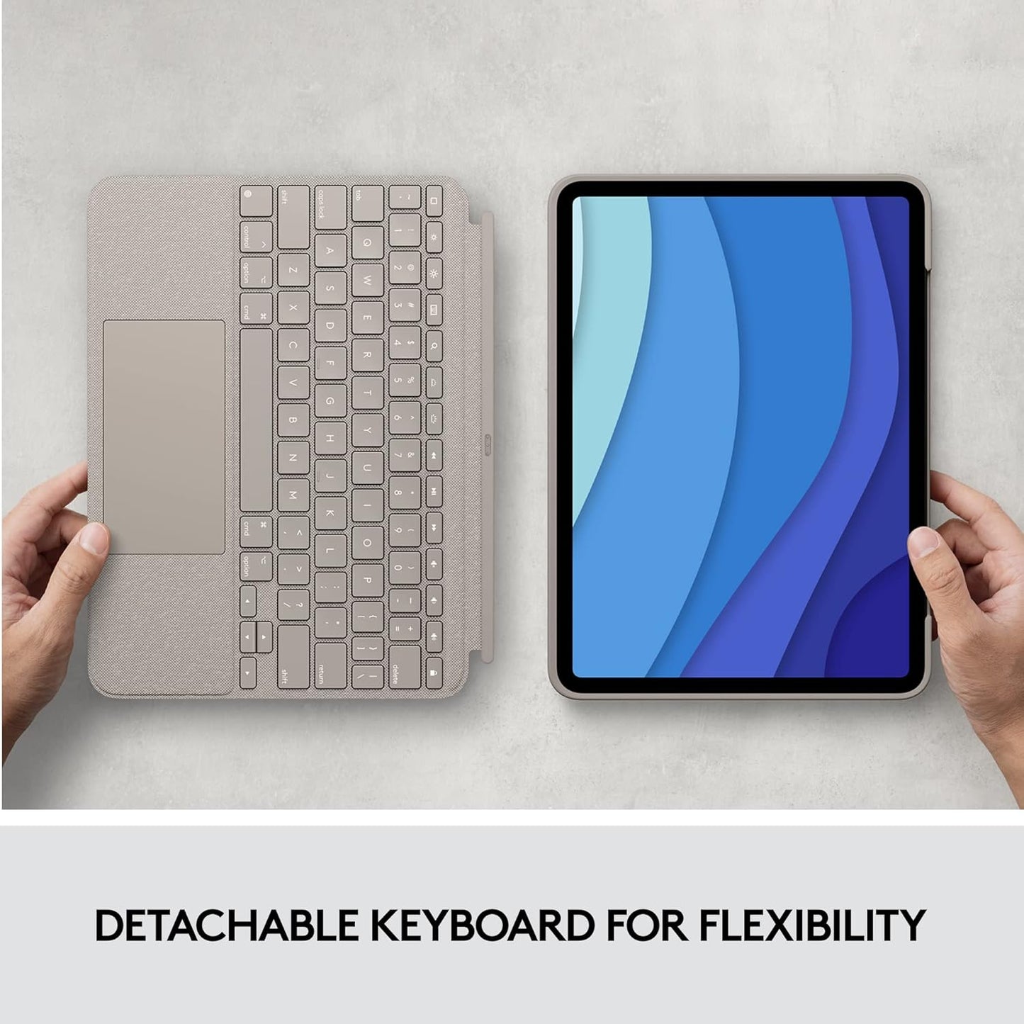 Logitech Combo Touch iPad Pro 11" Detachable Backlit Keyboard Case for Tablet (Like New)