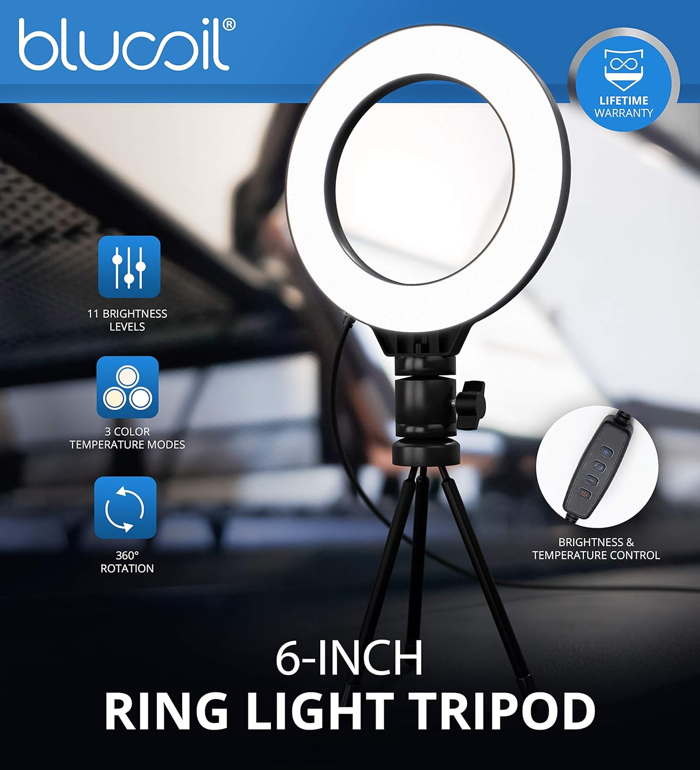 Samson Broadcast Microphone with 6" Ring Light, Webcam, Hub & SR350 Headphones- (Like New)