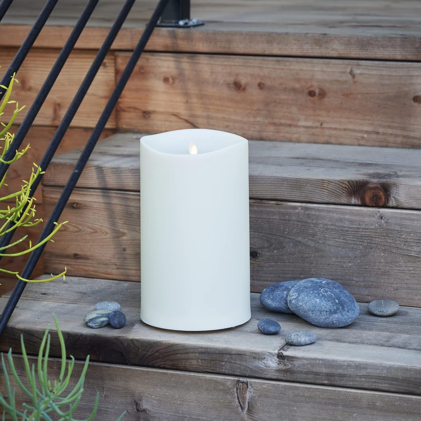 Luminara Realistic Artificial Moving Flame Pillar Candle, Battery Operated (Like New)