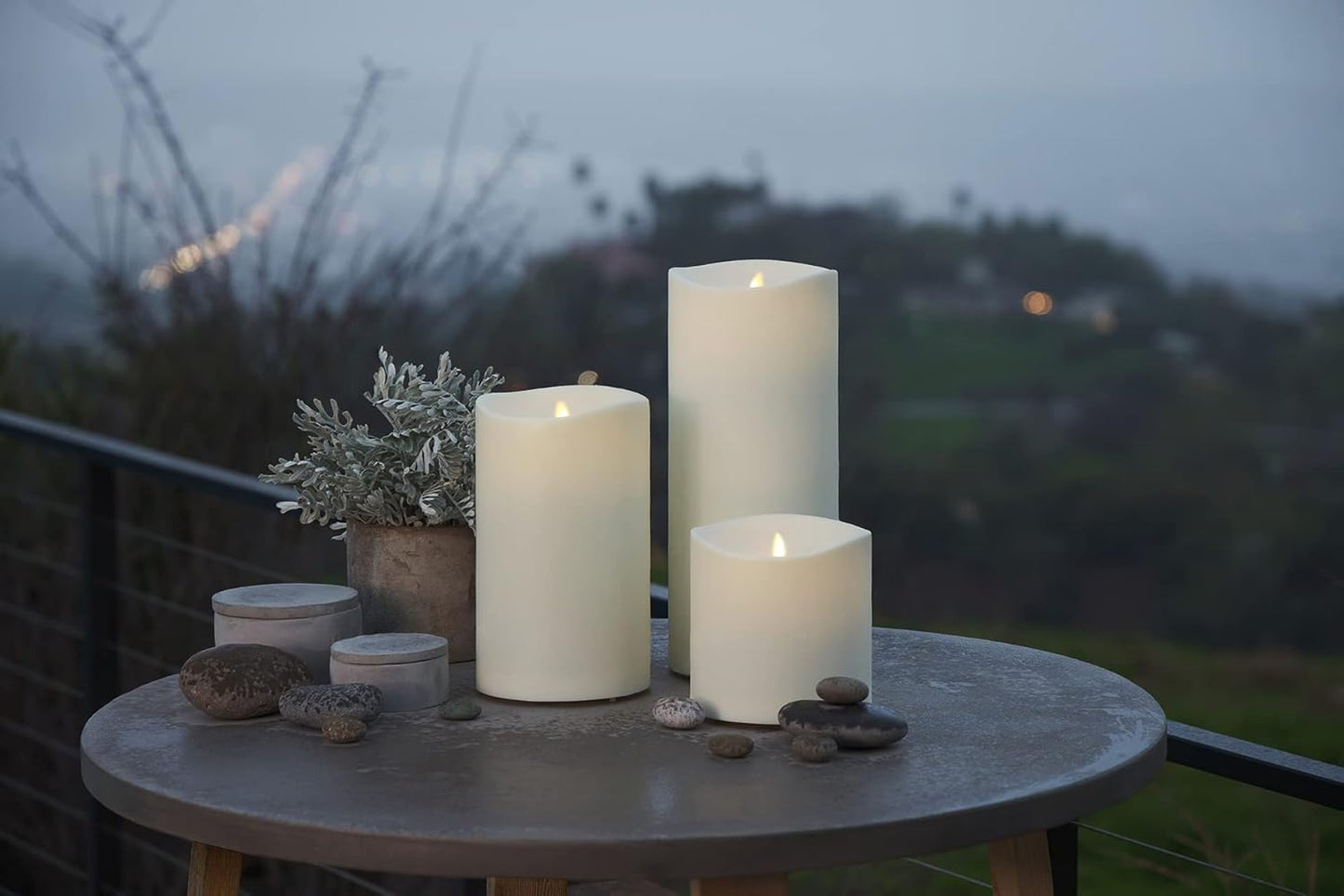 Luminara Realistic Artificial Moving Flame Pillar Candle, Battery Operated (Like New)