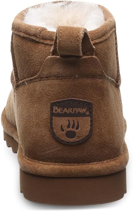 BEARPAW Shorty Women's Comfortable Slip On Winter Ankle Boot, Rubber Sole (Used)