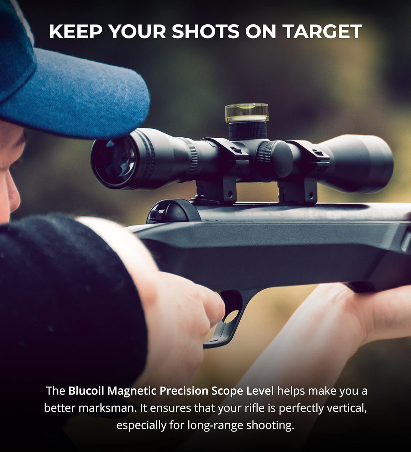 Blucoil 1.26" x 0.47" Magnetic Precision Scope Level (New)