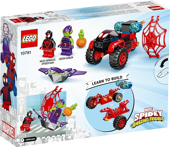 LEGO Marvel 10781 Miles Morales Spider-Man Techno Trike Set for Kids Ages 4+ (New, Damaged Retail Box)