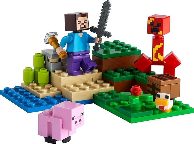 LEGO Minecraft The Creeper Ambush Building Toy 21177 Gift for Kids, Age 7+ (New, Damaged Retail Box)
