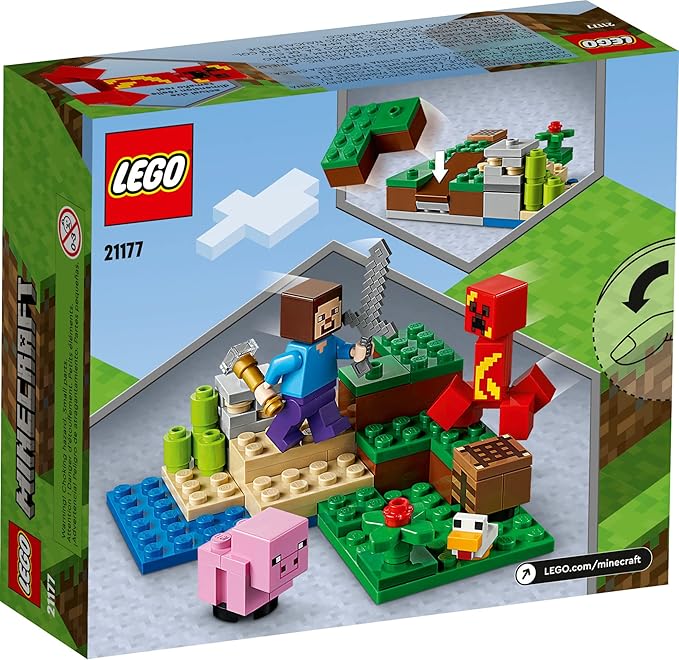 LEGO Minecraft The Creeper Ambush Building Toy 21177 Gift for Kids, Age 7+ (New, Damaged Retail Box)