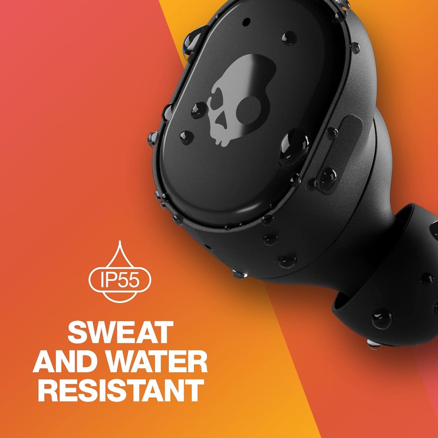 Skullcandy Grind Fuel Adjustable Wireless Bluetooth Earbuds, 40 Hrs Battery Life (Like New)