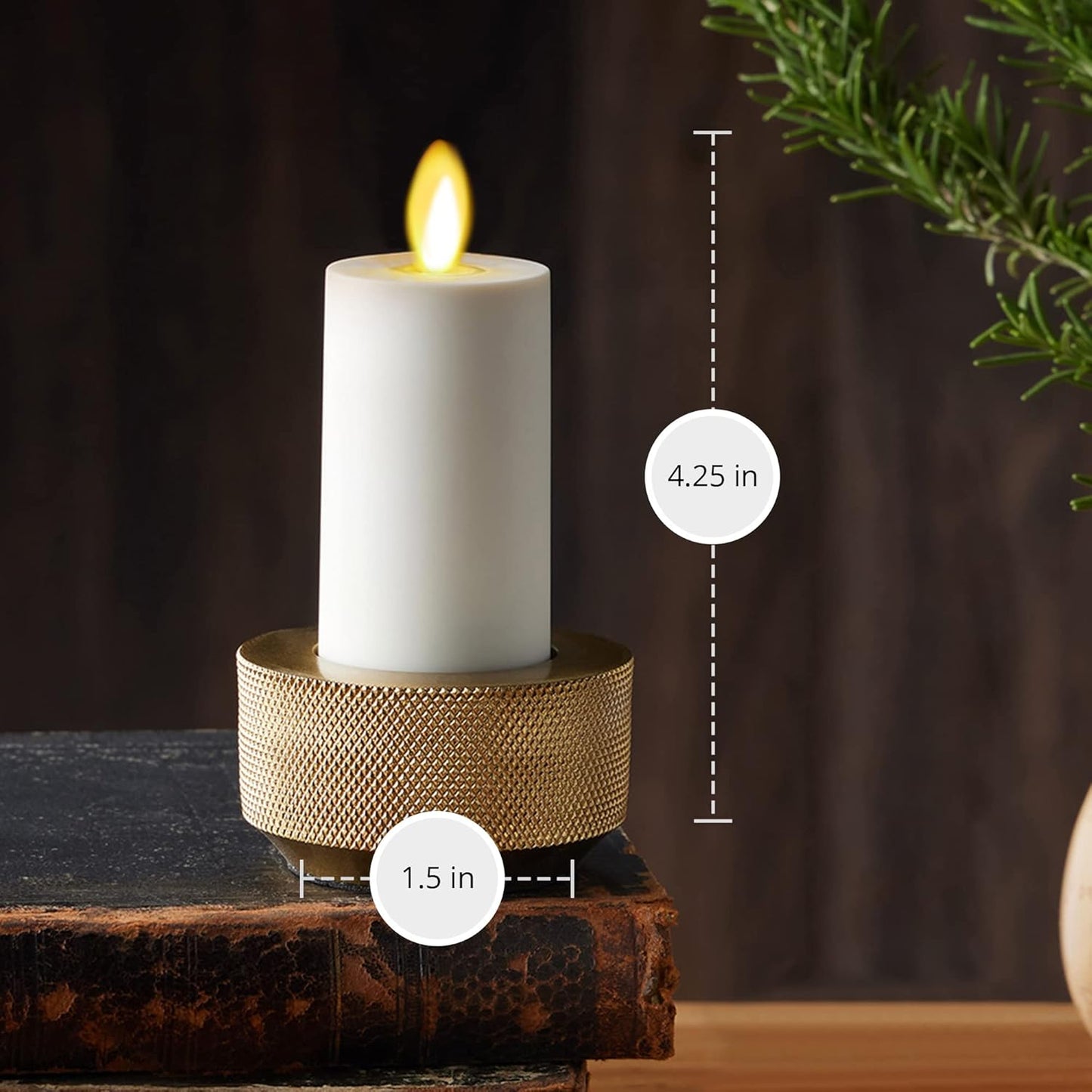Luminara Outdoor Votive Flameless Moving Flame LED Candle, 1.2 Watts - Set of 2 (Like New)