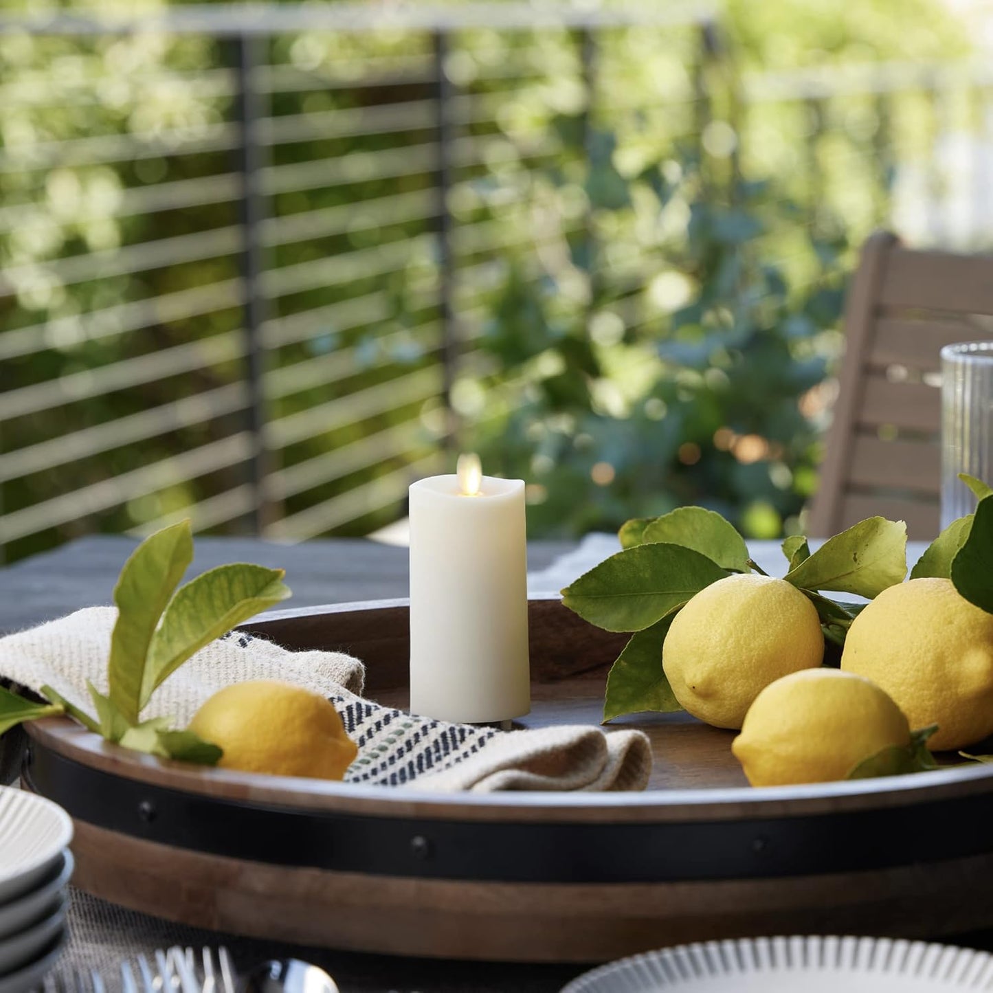 Luminara Flameless LED Moving Flame Pillar Candle for Outdoor & Indoor - 6 Watts (Like New)