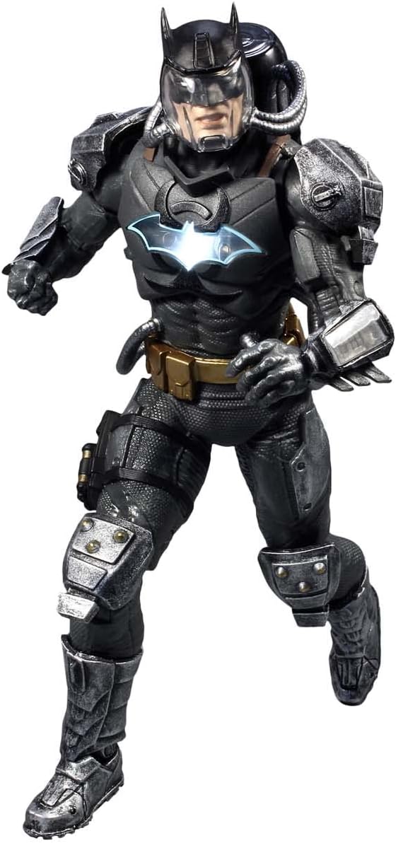 McFarlane DC Multiverse Batman Hazmat Suit 7" Figure w/ Light-Up Logo Gold Label (New, Damaged Retail Box)