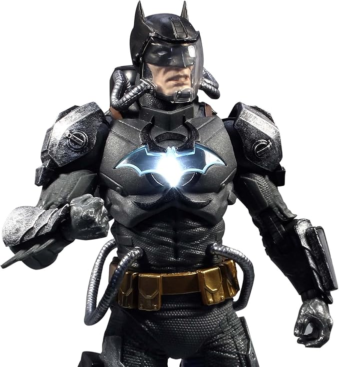 McFarlane DC Multiverse Batman Hazmat Suit 7" Figure w/ Light-Up Logo Gold Label (New, Damaged Retail Box)