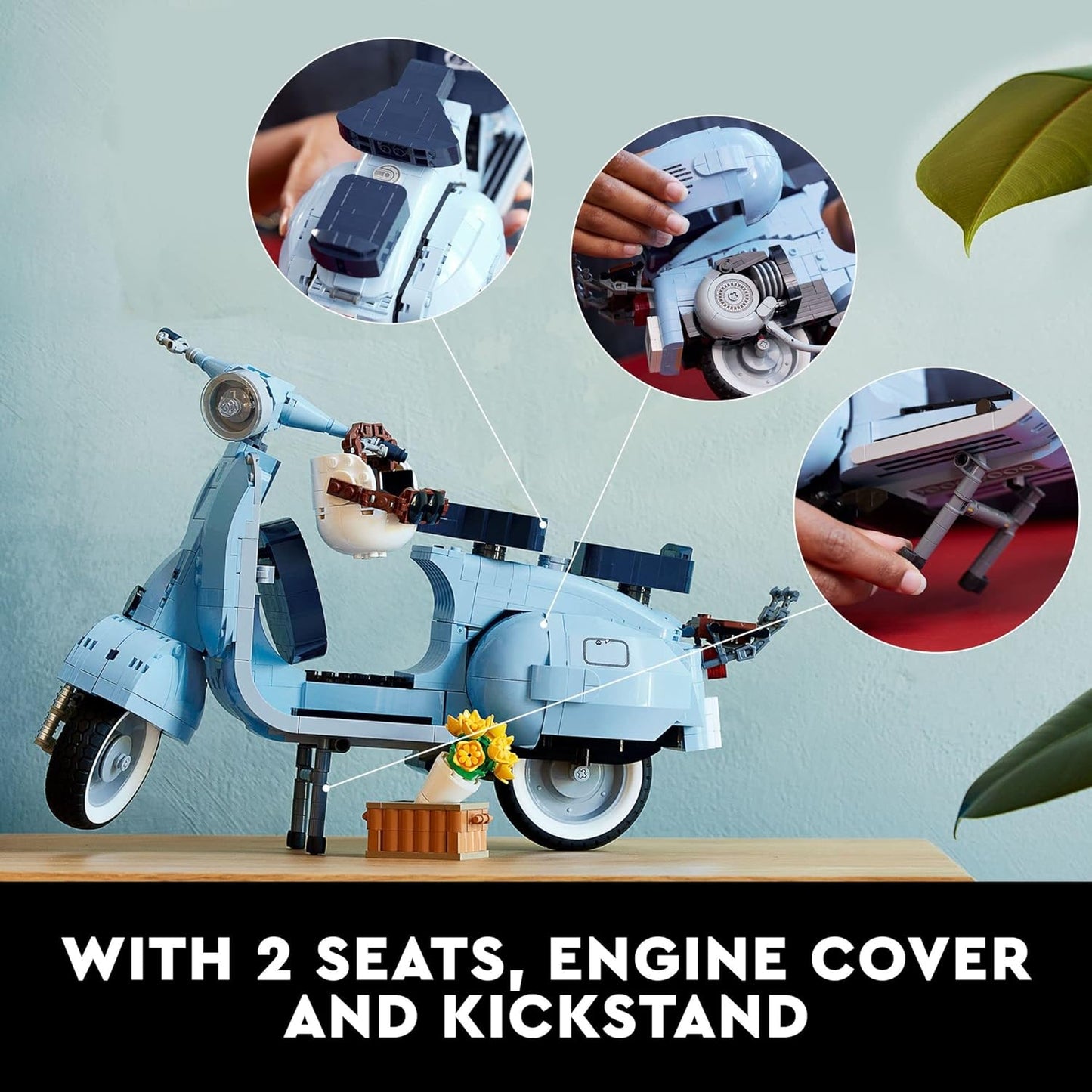 LEGO Icons Vespa 125 10298 Scooter Model Adult's Building Kit for Home Decor Set (Like New)