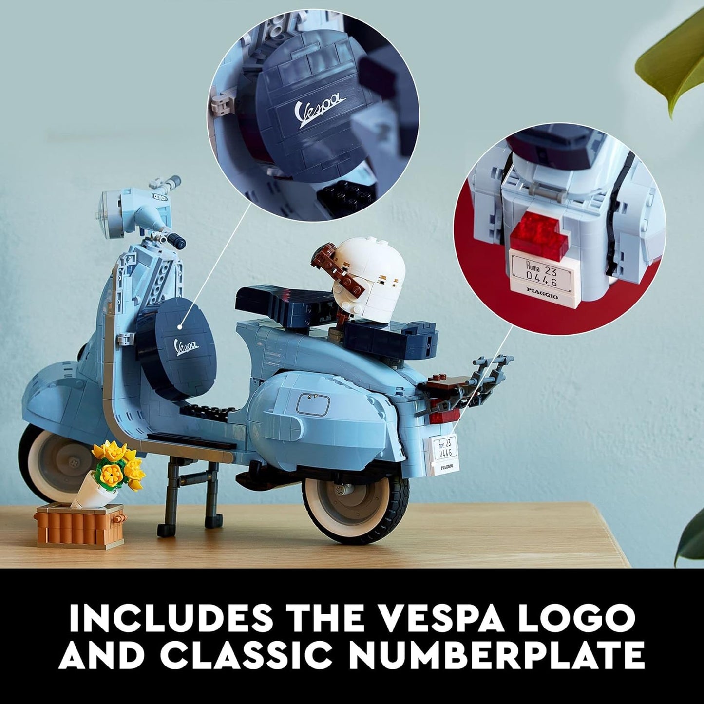 LEGO Icons Vespa 125 10298 Scooter Model Adult's Building Kit for Home Decor Set (Like New)