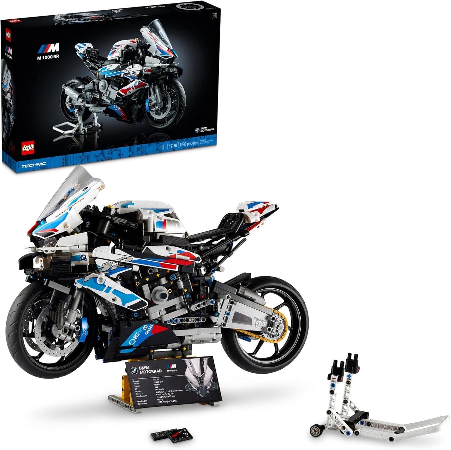 LEGO Technic Motorcycle Model Kit with Authentic Features for Adult - Multicolor (Like New, No Retail Box)
