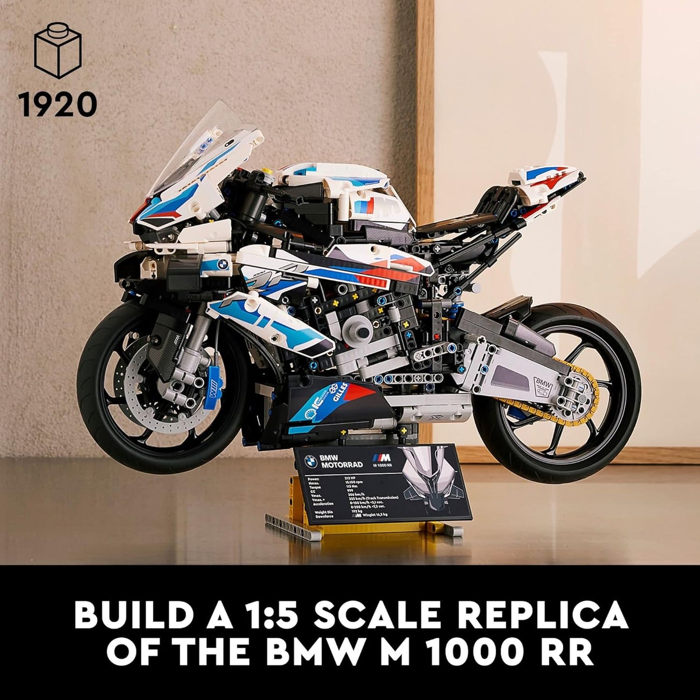 LEGO Technic Motorcycle Model Kit with Authentic Features for Adult - Multicolor (Like New, No Retail Box)