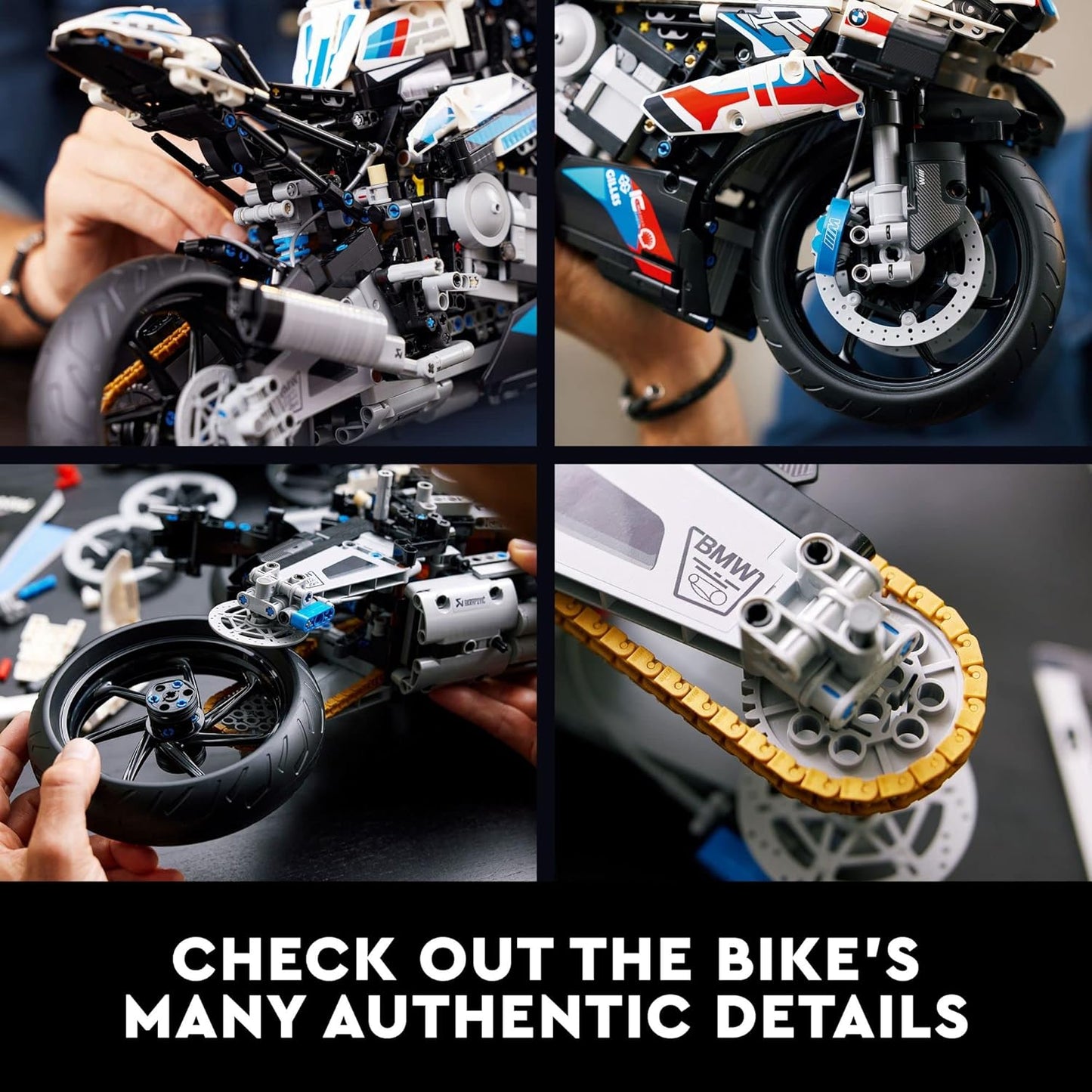 LEGO Technic Motorcycle Model Kit with Authentic Features for Adult - Multicolor (Like New, No Retail Box)