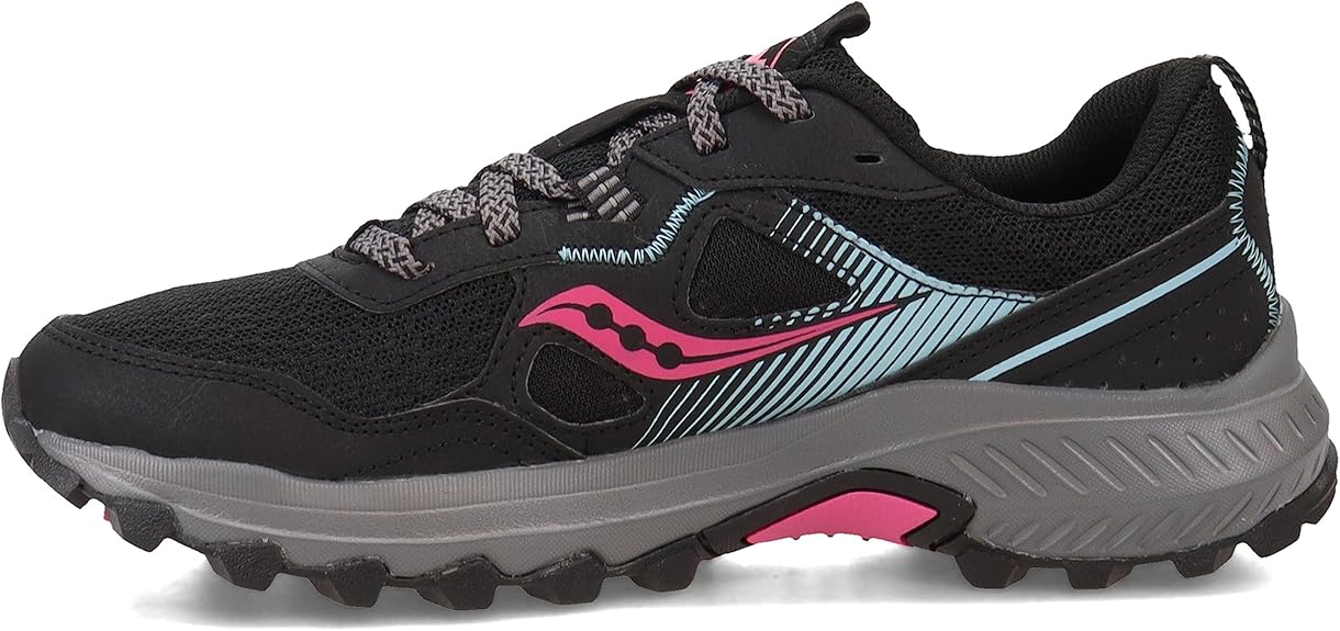 Saucony Excursion TR16 Trail Running Shoes For Women, Black/Fuchsia, 7.5 (Used, No Retail Box)