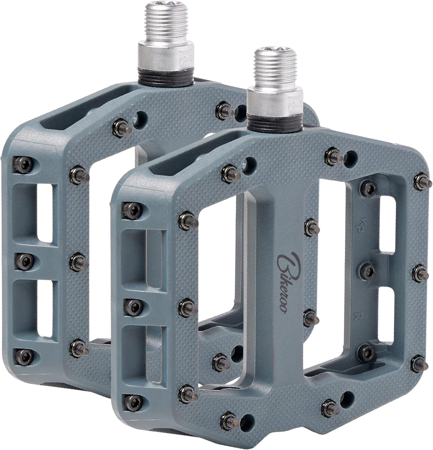Bikeroo Nylon Mountain Bike Pedals - MTB Platform with Grip Pins, Navy, 9/16" (Used)