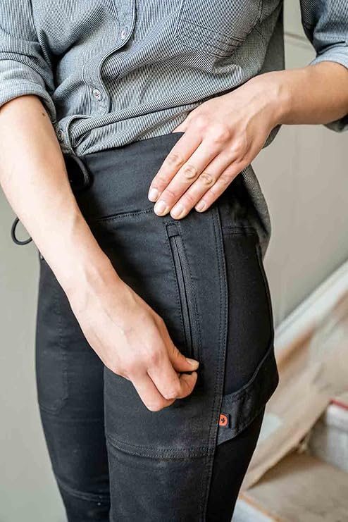 Dovetail Workwear Mid-high Rise Waist Sweatpant for Women, Black Denim - Size 24 (Like New)