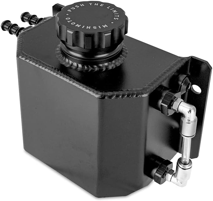Mishimoto MMRT-1LBK Universal Coolant Overflow Tank, 1 Quart, 3mm Thick - Black (Like New)