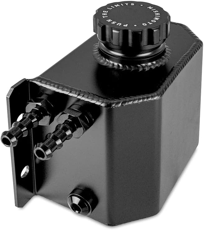 Mishimoto MMRT-1LBK Universal Coolant Overflow Tank, 1 Quart, 3mm Thick - Black (Like New)
