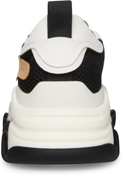 Steve Madden Women's Possession Platform Sneakers Fits Narrow, Black/Tan, Size 8 (Like New, Damaged Retail Box)