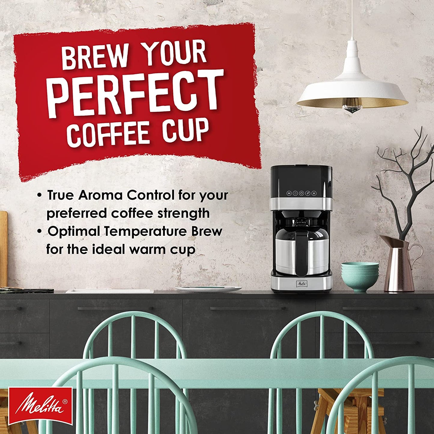 Melitta Aroma Tocco Thermal Drip Programmable Coffee Machine with 8Cup Capacity- (Used)