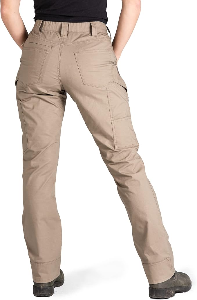 Dovetail Workwear Britt X Ultra Light Women's Work Pants, Flax Ripstop - Size 10 (Like New)