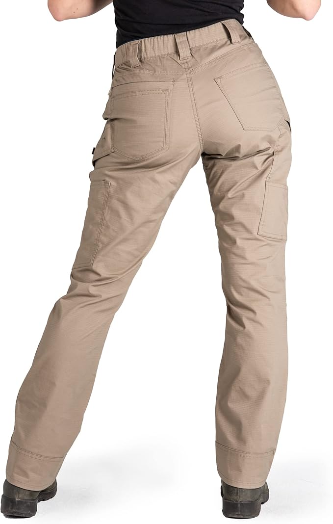 Dovetail Workwear Britt X Ultra Light Women's Work Pants, Flax Ripstop - Size 10 (Like New)