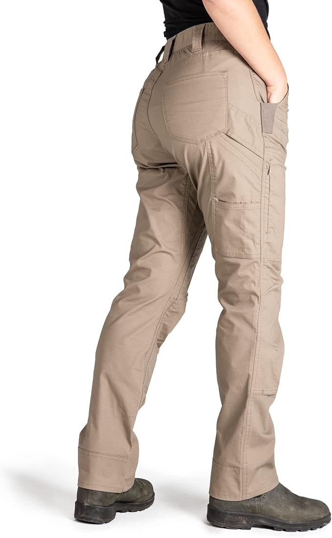 Dovetail Workwear Britt X Ultra Light Women's Work Pants, Flax Ripstop - Size 10 (Like New)