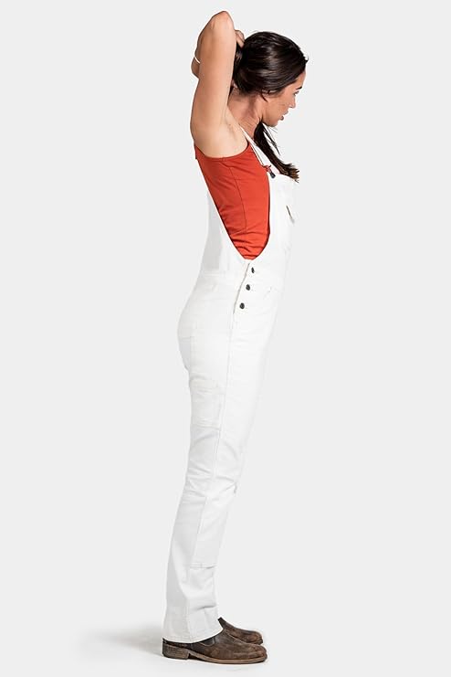 Dovetail Workwear Freshley Overalls for Women, Painter's White, Size 10 Long (Used)