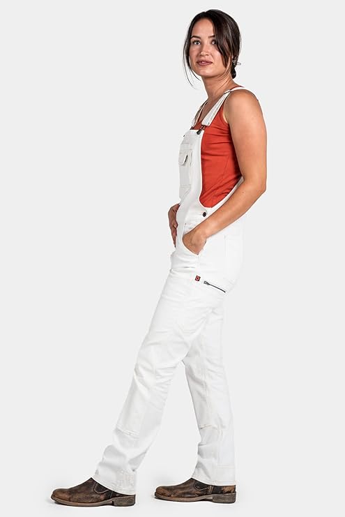 Dovetail Workwear Freshley Overalls for Women, Painter's White, Size 10 Long (Used)