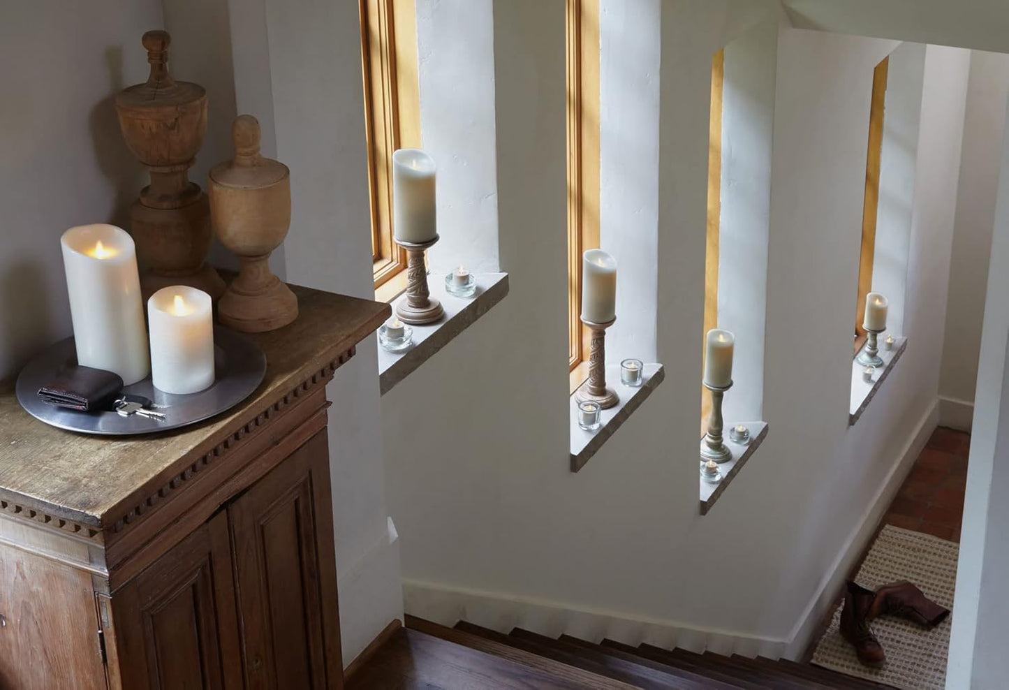 Luminara Flameless Indoor Moving Flame LED Candle for Decoration, Set of 3 (Like New)