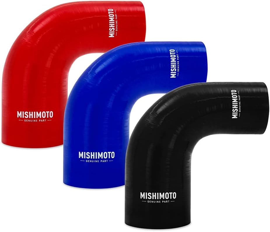 Mishimoto MMCP-R90-2530BL Blue Silicone 90-Degree Transition Coupler, 2.50-3.00" (New)