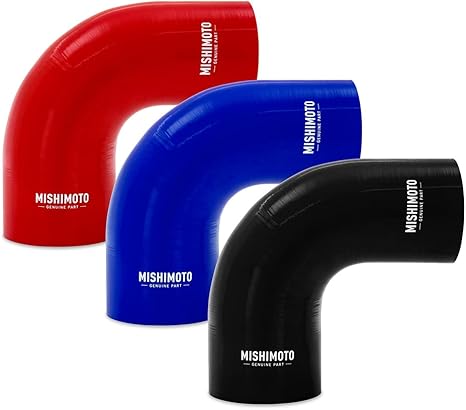 Mishimoto MMCP-R90-3040RD 90-Degree Silicone Transition Coupler, 3" to 4", Red (New)