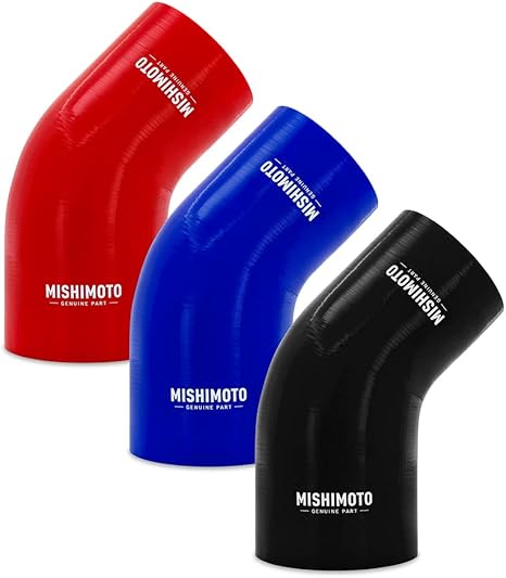 Mishimoto MMCP-R45-3040BK 45-Degree Silicone Transition Coupler, 3.00" to 4.00", (New)