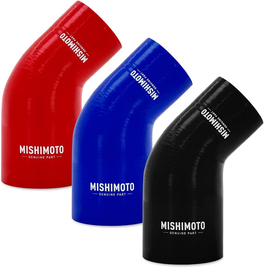 Mishimoto MMCP-R45-2530RD Red Silicone 45-Degree Transition Coupler, 2.50-3.00" (New)