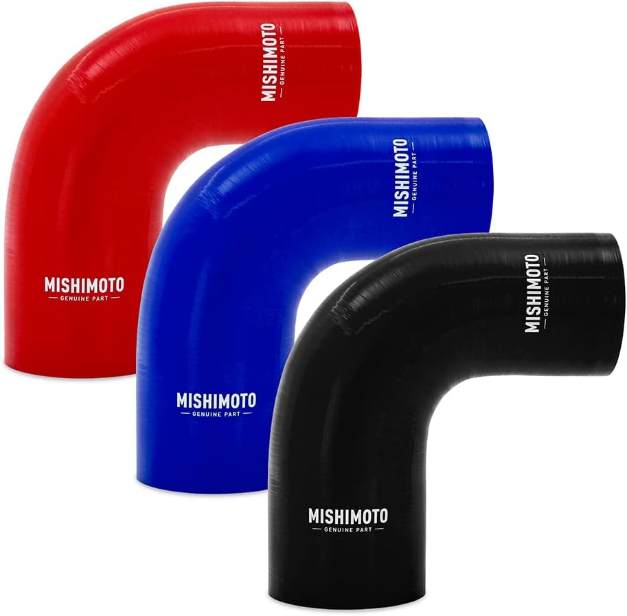 Mishimoto MMCPR9030325BL Blue Silicone 90-Degree Transition Coupler, 3.00"-3.25" (New)