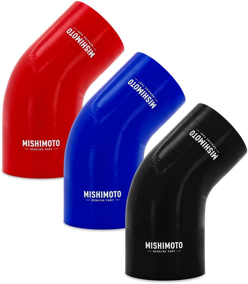 Mishimoto MMCP-R45-3040BL Blue Silicone 45-Degree Transition Coupler, 3.00-4.00" (New)