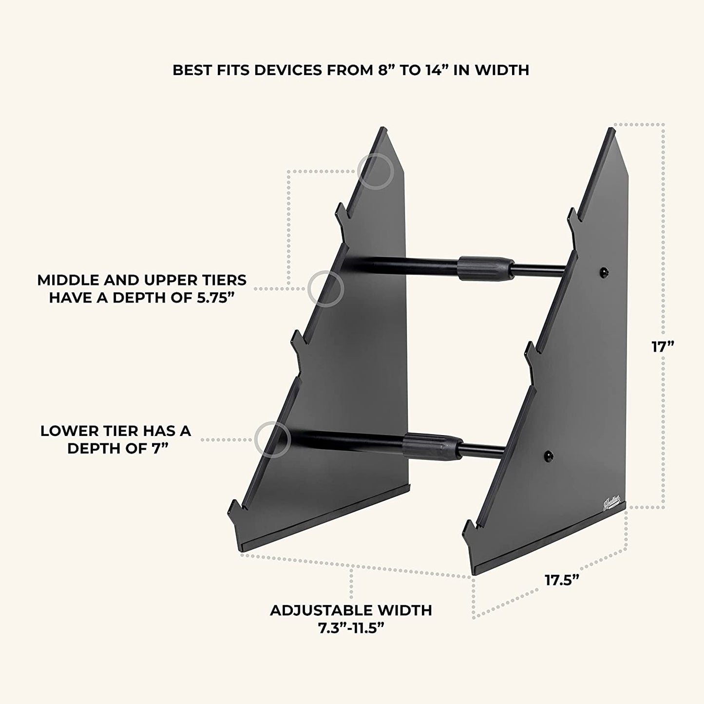 Headliner Los Angeles HL22053 3-Tier Desktop Synth Angled Stand - Black (Used)