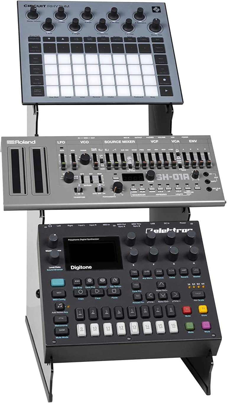 Headliner Los Angeles HL22053 3-Tier Desktop Synth Angled Stand - Black (Used)