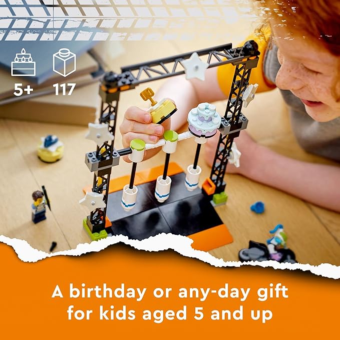 LEGO City Stuntz Knockdown Stunt Challenge Playset 60341 for Kid Age 5+, 117 Pcs (New, Damaged Retail Box)