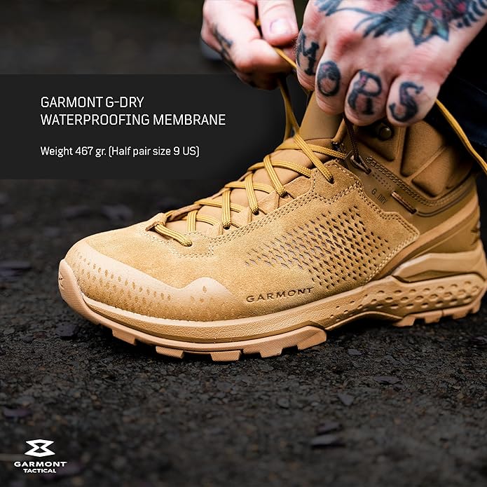GARMONT TACTICAL T4 Groove G-DRY Military Mid Boot for Men/Women, Black, Size 11 (Like New)