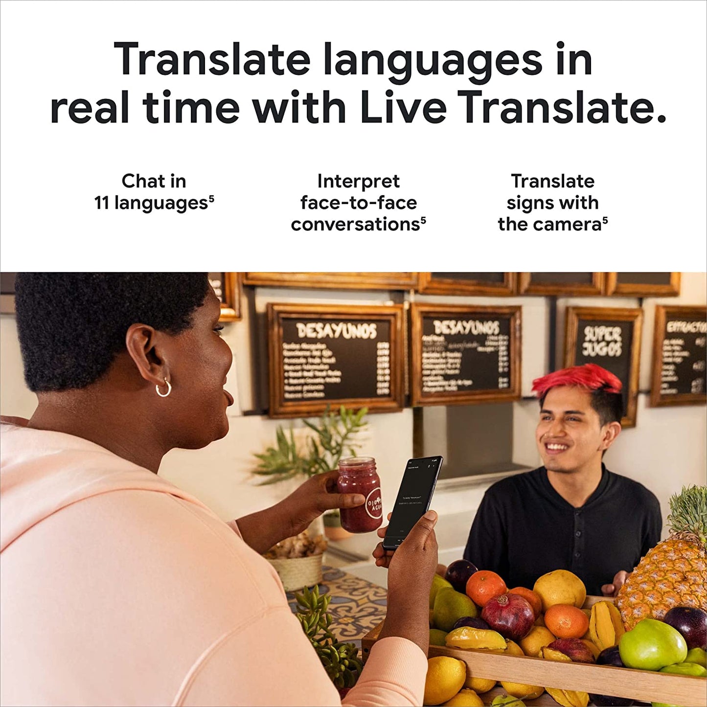 Google Pixel 6a 5G 128GB/6GB 6.13 Inches Unlocked Android Smartphone - Chalk (Like New)