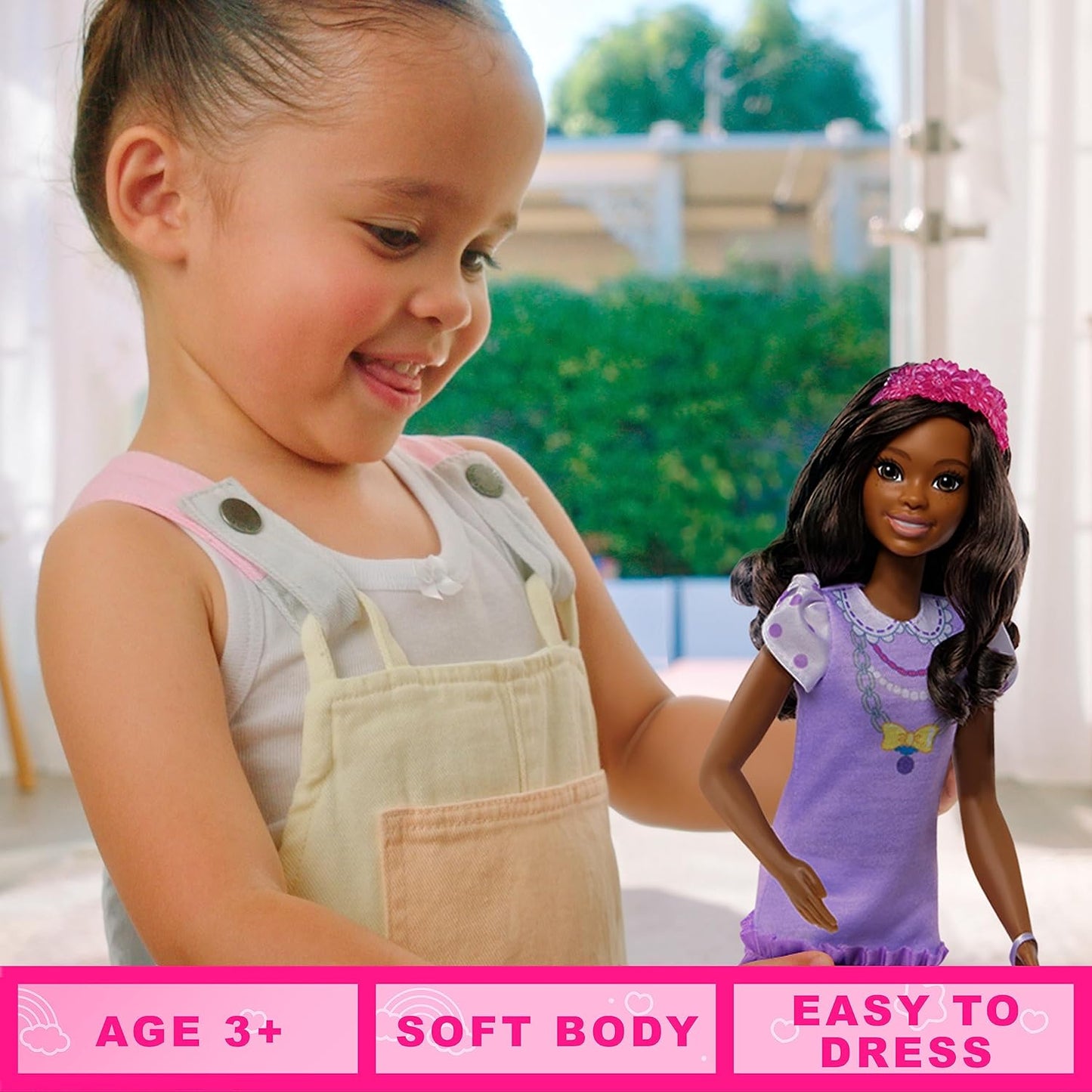 Barbie: My First Preschool Doll with 13.5-inch Soft Posable Body - Multicolor (Like New)