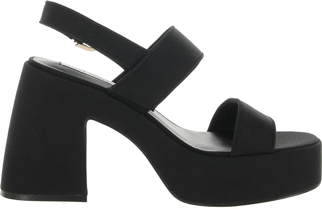 Steve Madden VALO04S1 Women's Ankle Strap Buckle Heeled Sandal, Synthetic Rubber (Like New, No Retail Box)