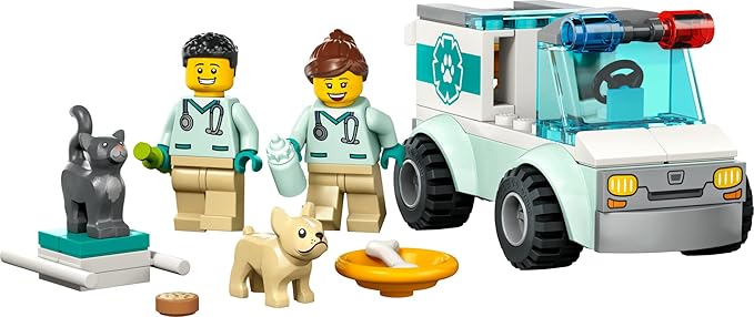LEGO City Vet Van Rescue 60382 Animal Ambulance Toy Set for Kids Ages 4+ (58pcs) (New, Damaged Retail Box)