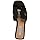 Steve Madden Hadyn Synthetic Rubber Sandal for Women, Black Leather - Size 7.5 (Used)
