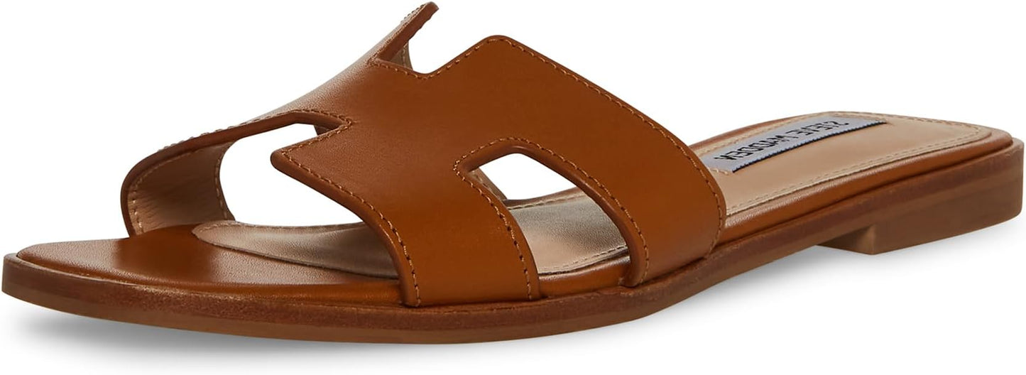 Steve Madden Women's Hadyn Sandal, Synthetic Rubber Sole - Black Leather, Size 7 (Like New, No Retail Box)