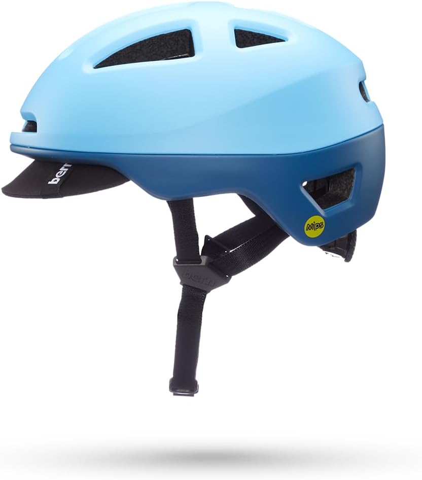 BERN Major Adjustable Ventilation Adult Bicycle Helmet, MIPS Matte Cyan - Medium (Like New)