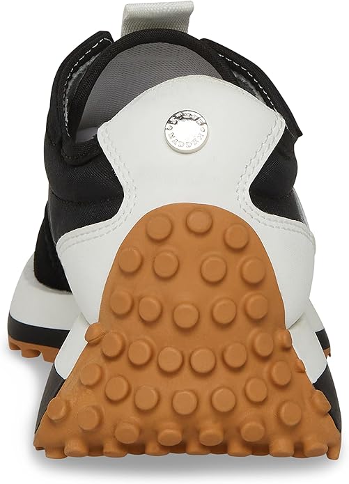 Steve Madden CAMP08S1 Lace-Up Platform Sneakers For Women, Black/White, Size 7.5 (Like New, Damaged Retail Box)